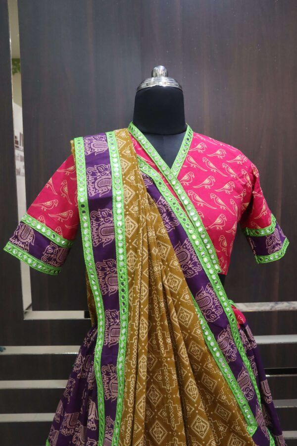 violet - mustard chaniya choli