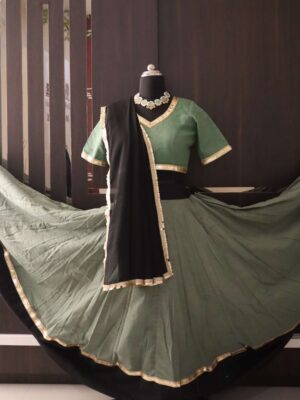 green lehenga