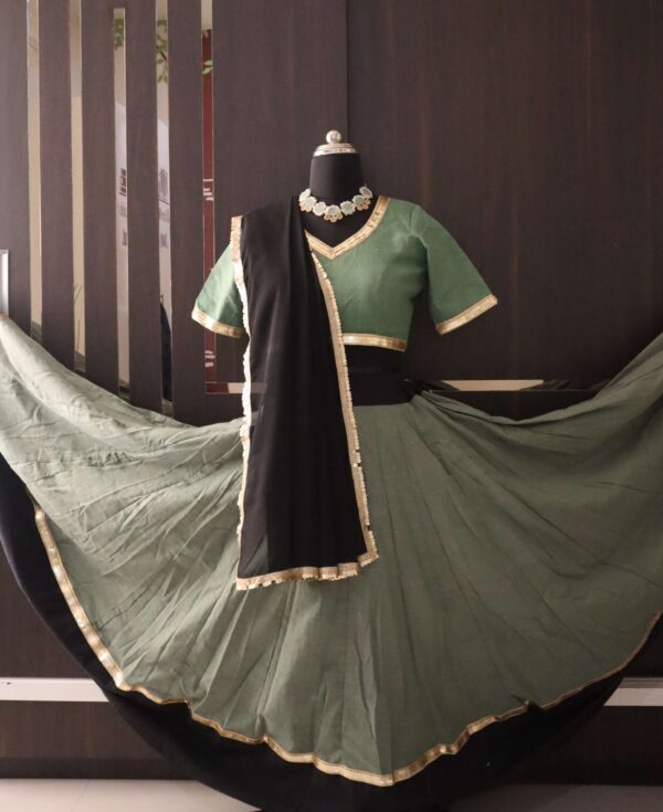 green lehenga