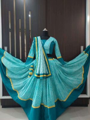 Sky Blue Navratri chaniya choli