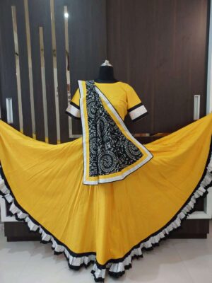 Yellow Navratri chaniya choli