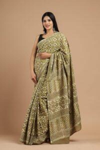 cotton jaipuri saree