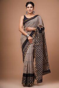 chanderi silk saree