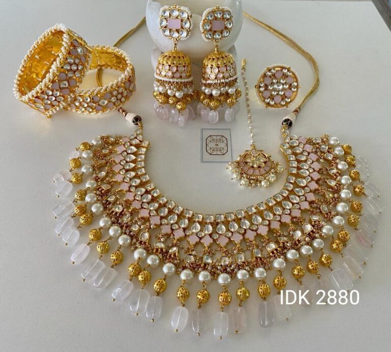 pachi kundan bridal necklace