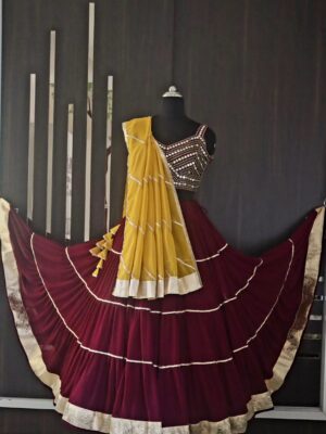 Maroon garba dress