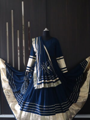 Indigo blue chaniya choli