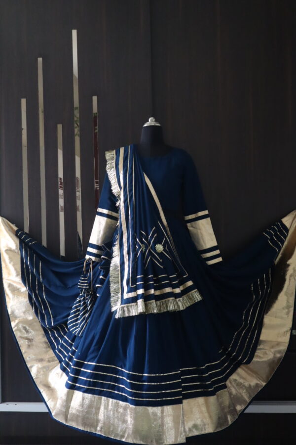 Indigo blue chaniya choli