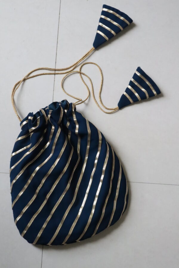 Indigo blue potli bag