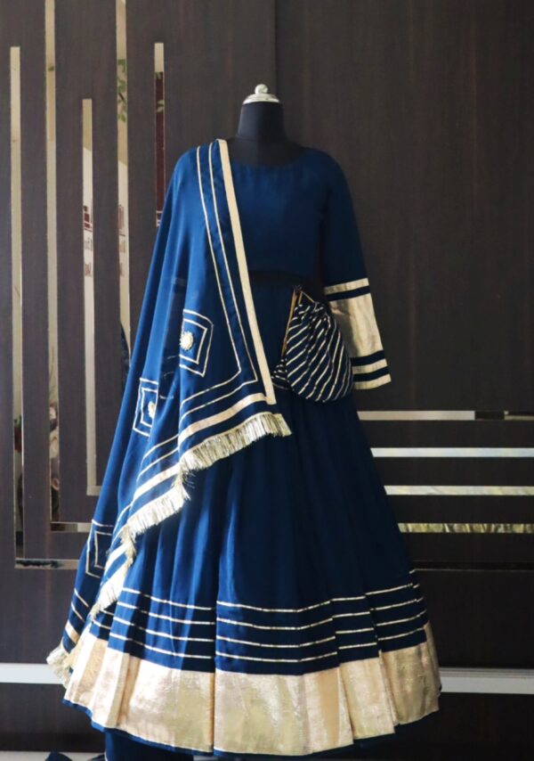 Indigo blue garba dress