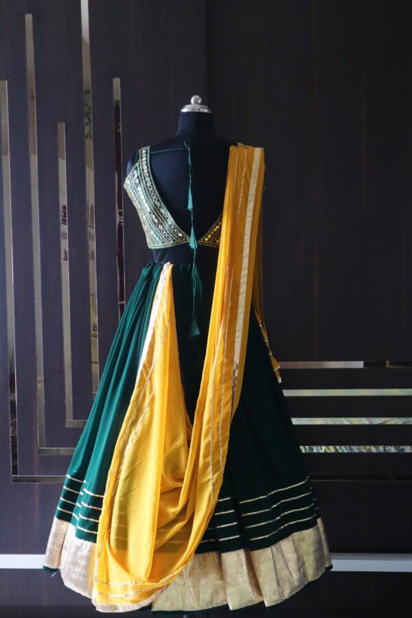 green garba dress