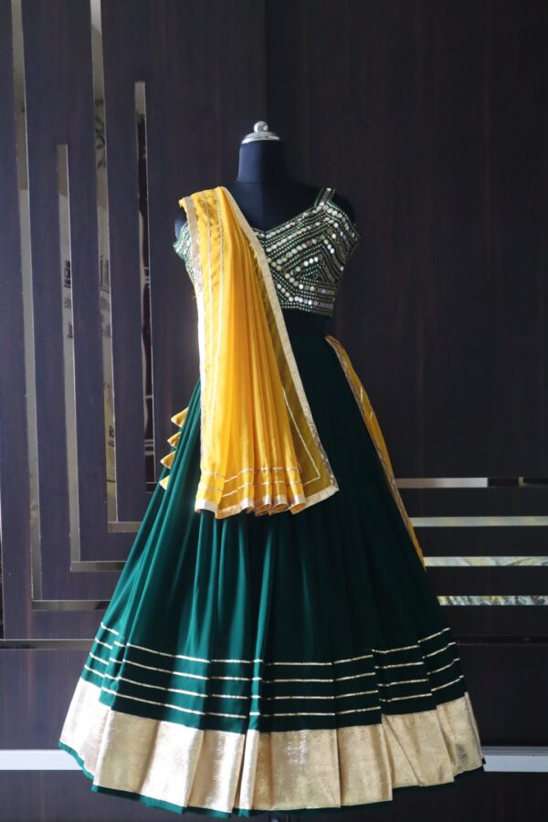 green lehenga choli