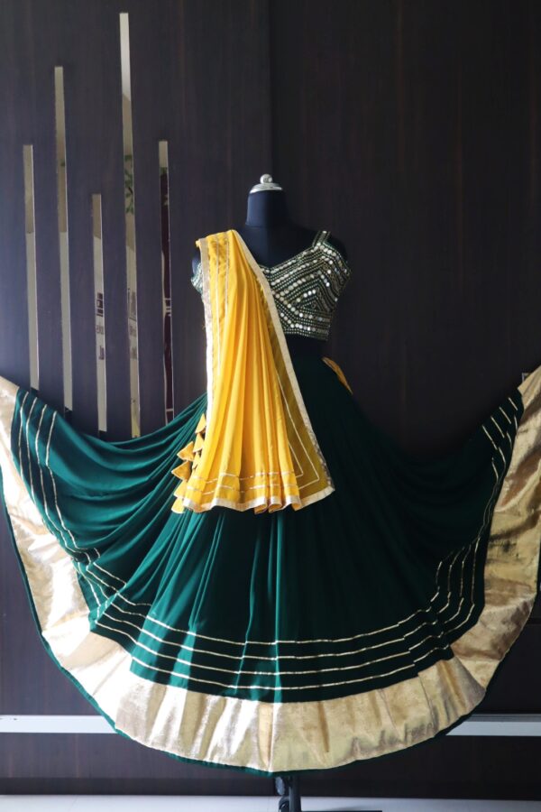 green lehenga