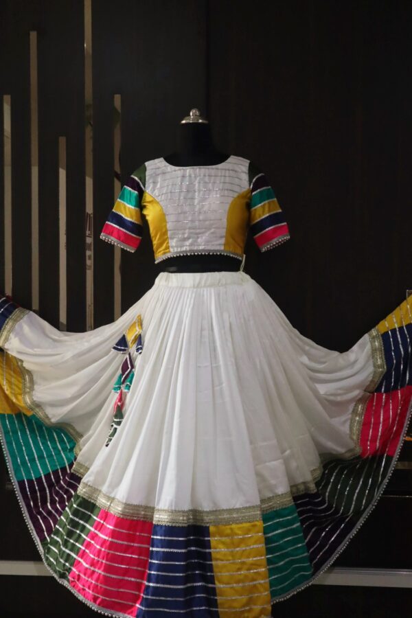 white dandiya dress